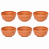 KSI Clay Bowls for Kitchen & Restaurant Terracotta Handmade Clay Bowl for Soup, Dal, Kadhi, Curry set 6