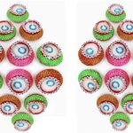 KSI 24 Pieces Eco Friendly Multicolor Wax Diyas for Diwali or Navratri (Durga) Puja | Home or Office Decoration by Handmade Mitti ke Designer & Colorful Diyas which represent our Indian Culture (No any Oil/Ghee required) Candle  (Multicolor, Pack of 24)
