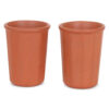 KSI Handmade Clay Mitti Drinking Glasses – Perfect for Water, Lassi, Tea & Milk – Handcrafted Earthen Tumbler Set of 2 (Brown)