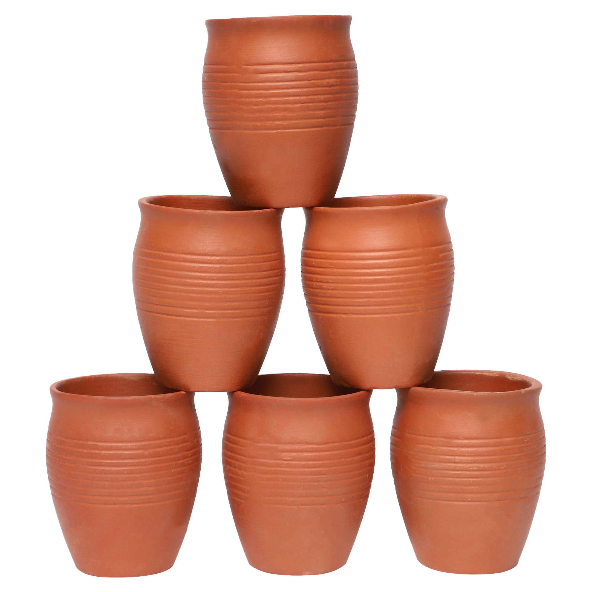 1912232-copy.jpg KSI Clay (mitti) Khullad/Traditional Tea Cup (Brown) pack of 6 - Image 1