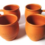 KSI Handcrafted Mitti Clay Tea Coffee Cup Mug Handmade Earthen Chai ke Cup Tea Cup Set of 4 (Tea Cup) 225 ml Each
