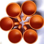 KSI Handcrafted Mitti Clay Tea Cup Coffee Mug Set Natural Handmade Earthen Clay Kulhad Kullar Chai ke Cup Pack of 6 (Clay Tea Cup-6 Pcs) 120 ml Each