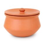 KSI Earthenware Desi Indian Clay Curd Pot Dahi Handi Self Cooling Terracotta Clay Curd Pot Earthenware Pot for Storage (700 ML)