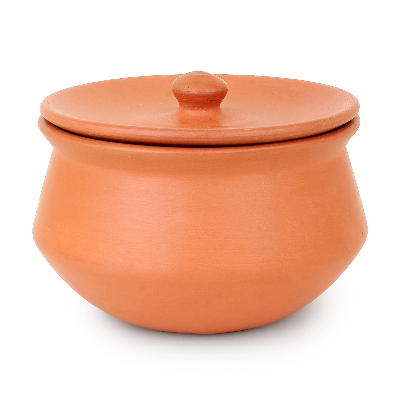 61lNgFy-rRL._SL1500_.jpg KSI Earthenware Desi Indian Clay Curd Pot Dahi Handi Self Cooling Terracotta Clay Curd Pot Earthenware Pot for Storage (700 ML) - Image 1