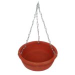 KSI Earthenware Hanging Bird Bath Bird Feeder Hanging Bird Water Feeder Natural Clay Bird Feeding & Watering Supplies for Balcony Garden (Hanging Pot)