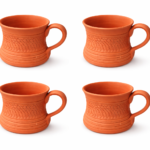 KSI Handmade Clay Kulhad Cups Set of 4 | Earthen Terracotta Tea & Coffee Cups | Eco-Friendly Mitti Cup Set