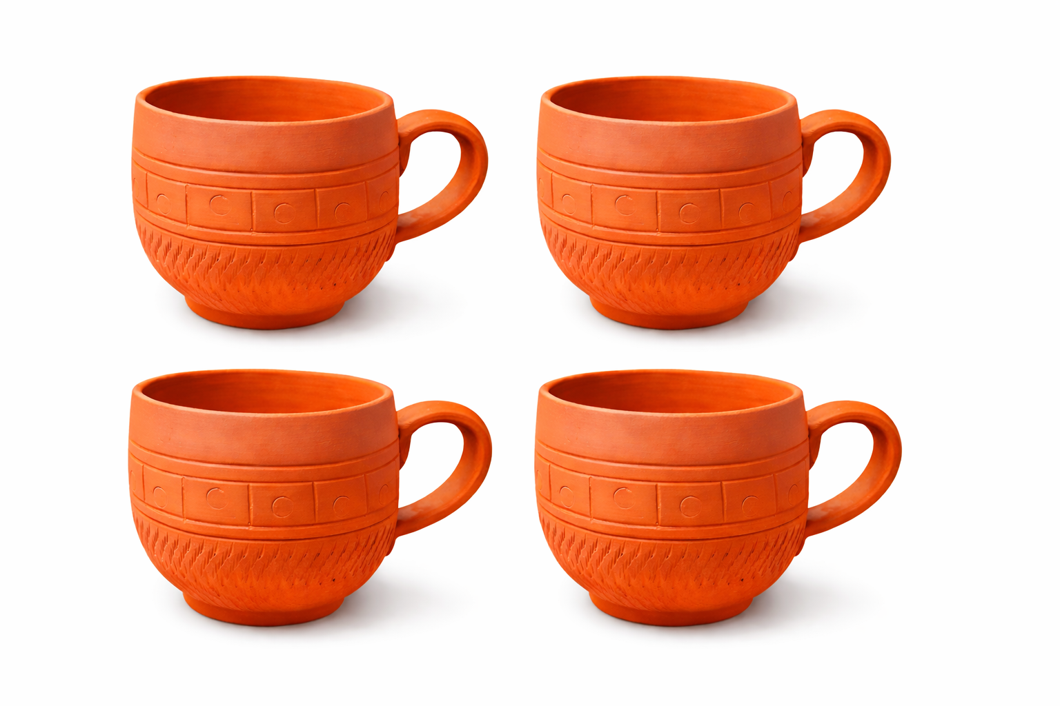 ChatGPT-Image-Jan-9-2026-05_38_49-PM.png KSI Handmade Terracotta Tea Cup Set with Handle | Natural Clay Kulhad Cups | Eco-Friendly, Non-Toxic & Heat Retaining | Enhances Taste of Tea & Coffee (Set Of 4) - Image 1