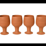 KSI  Pure Mitti Handmade Drinkware – Flavor-Enhancing Terracotta Mugs for Hot & Cold Drinks set of 4