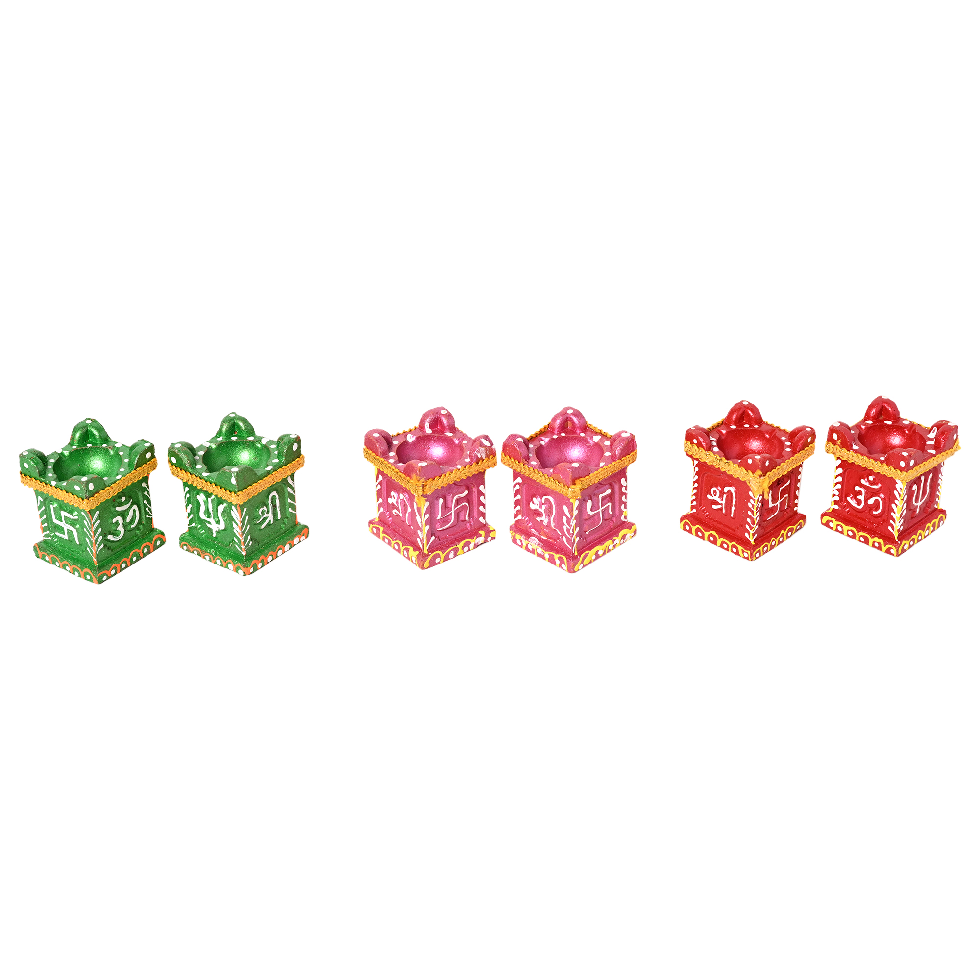 Tulsi-Diya-set-of-6pcs-02.jpg KSI Tulsi Diya for Diwali Decoration Handmade | Earthen Clay Terracotta Decorative Diya | Tealight Candle Festival Diya | Pooja Purpose Outdoor Indoor | Handmade Diya | Pack of 6 Diya - Image 1