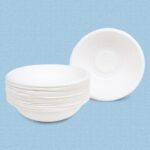 KSI 5 inch Round Disposal Bowl Dona Biodegradable Eco Friendly Bowls for Serving Dal Curry Vegetable Gravy Items Disposable Bowls