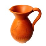 KSI Clay Water Jug Terracotta Clay Jug for Water Storage and Serving Handmade Earthenware Mitti ka Jug 1.7 litres