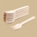 KSI Disposal Wooden Forks for Eating 100% Biodegradable Forks Eco-Friendly Disposable Fork for Dinner Events Birthday Party Supplies