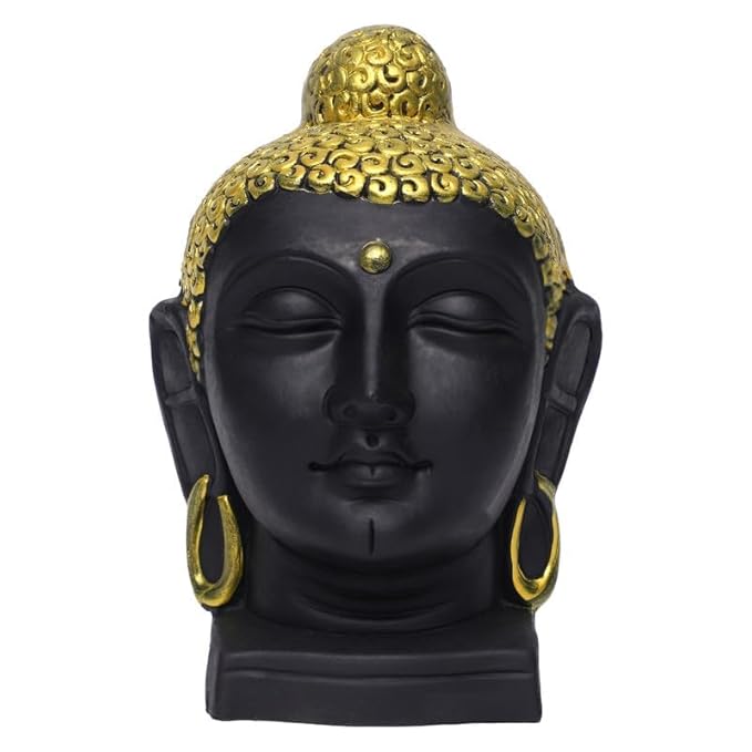JimERtob_SSLDTAD7YF_2026-01-28_1.jpg Resin Buddha Head Idol Statue Showpiece Decoration Items for Home Decor Mandir Temple Pooja Room Living Room Table Office Decorative Gifts Home Decor Table Decoratiove Items - Image 1