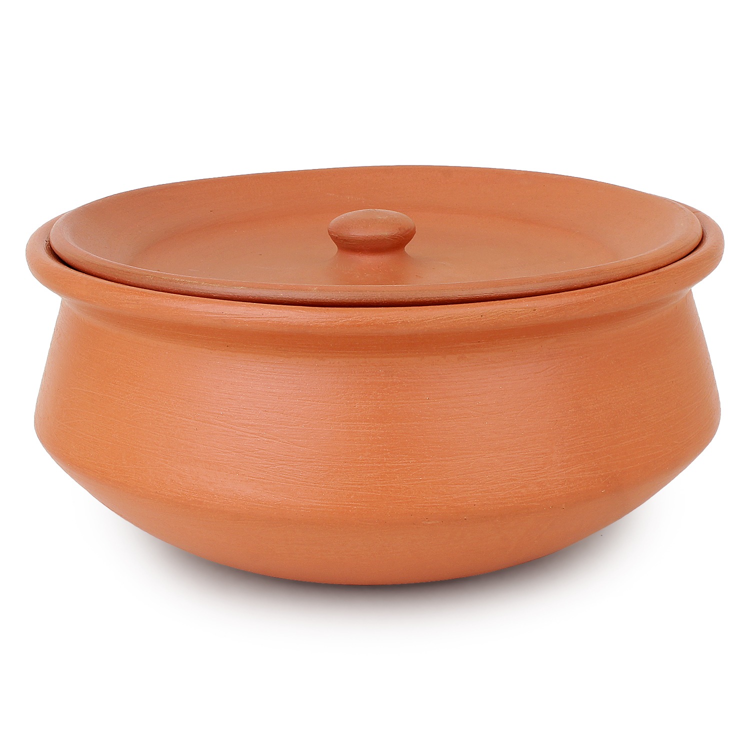 KSI 1000ml Clay Dahi Handi with Lid | Terracotta Curd Pot for Storage | Food Safe Earthen Matka | Natural, Eco-Friendly Mitti Pot for Dahi, Storage & Traditional Use - Image 2