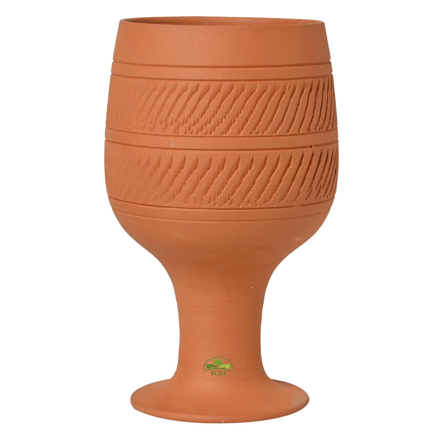 Wine_Glass_2_Pcs_1768463428869_egtw1ghrl3g8rr2.jpg Terracotta Wine Glass Ecofriendly Handmade Clay Glass Set Of 2 225Ml Natural Earthenware Glasses For Red Wine Organic Terracotta Glassware For Dining And Home Use - Image 1
