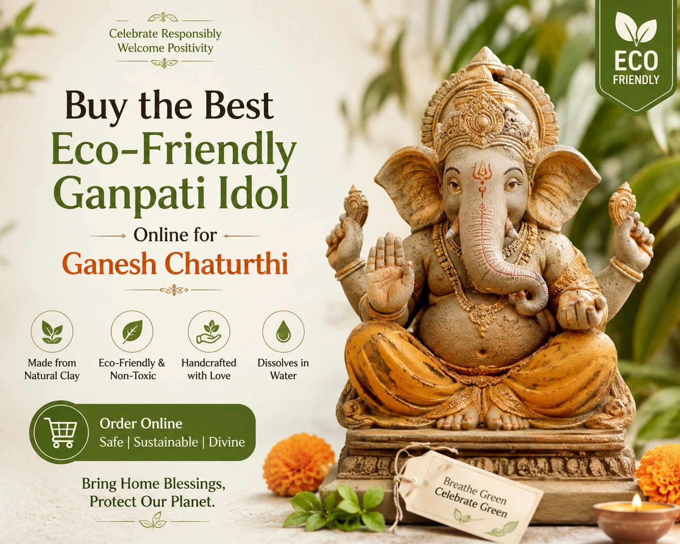 best eco-friendly Ganpati idol online