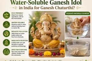 water-soluble Ganesh idol in India