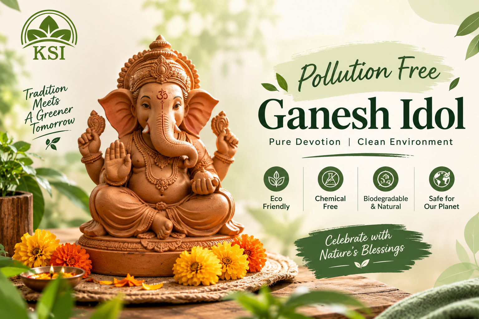Pollution-Free Ganesh Idol