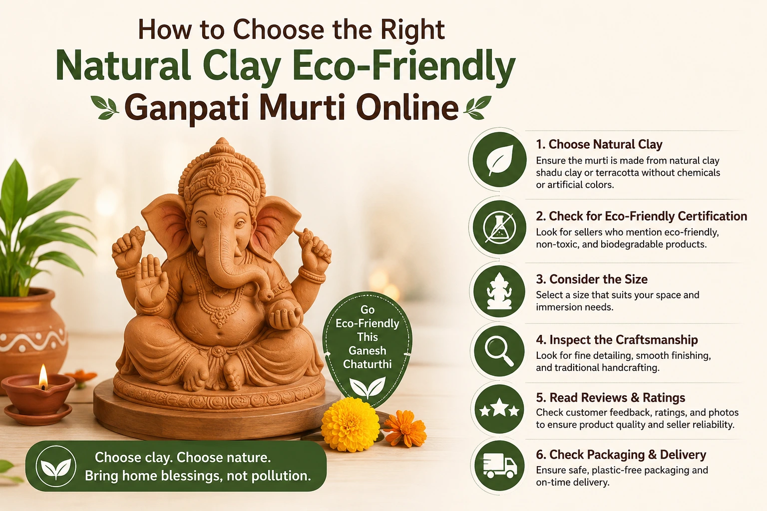 clay Ganpati murti